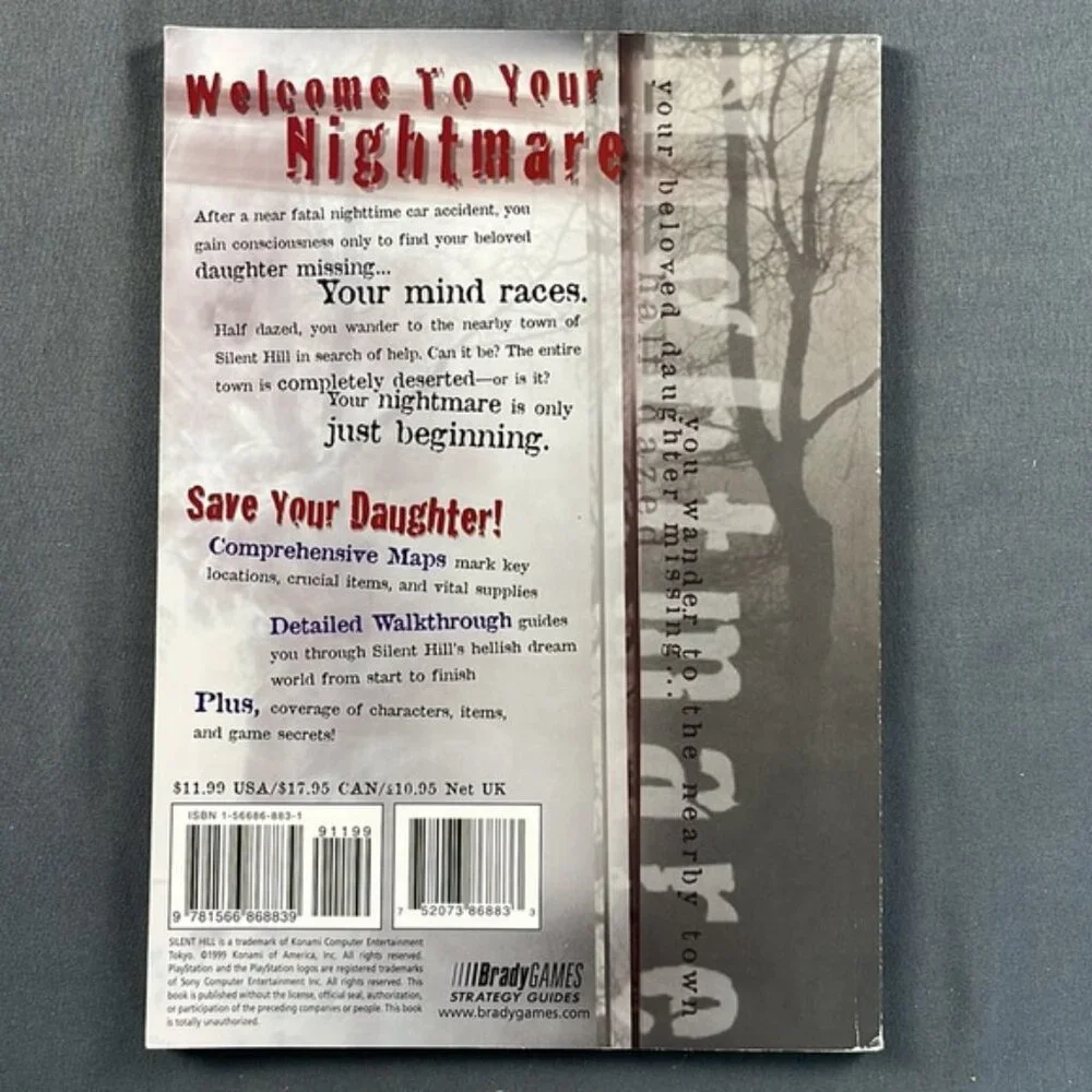 Silent Hill PlayStation 1 Totally Unauthorized Strategy Guide Brady Games